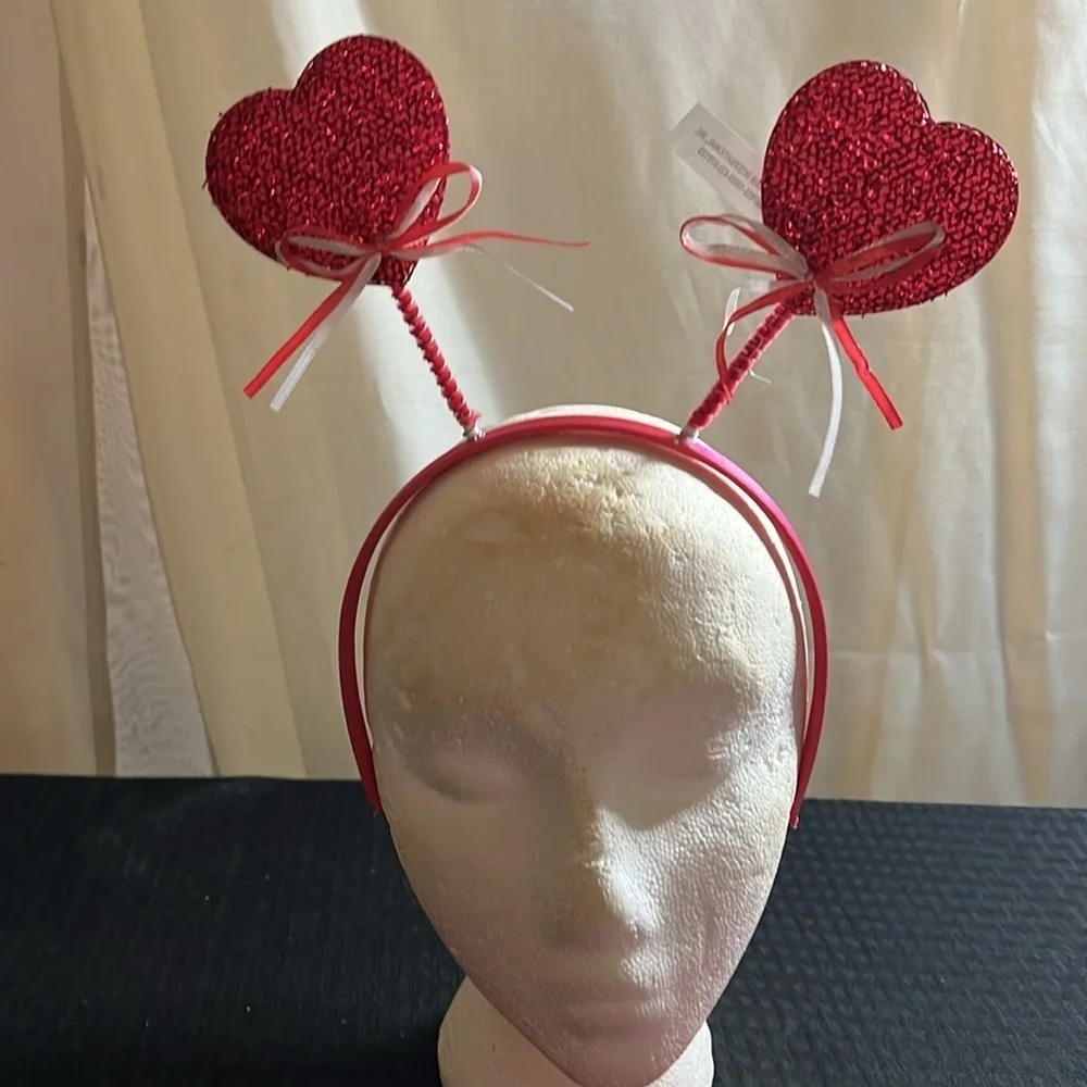 Four pink Valentines Headbands